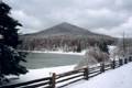 Wintertime at the Peaks of Otter Lodge on Blue Ridge Parkway 